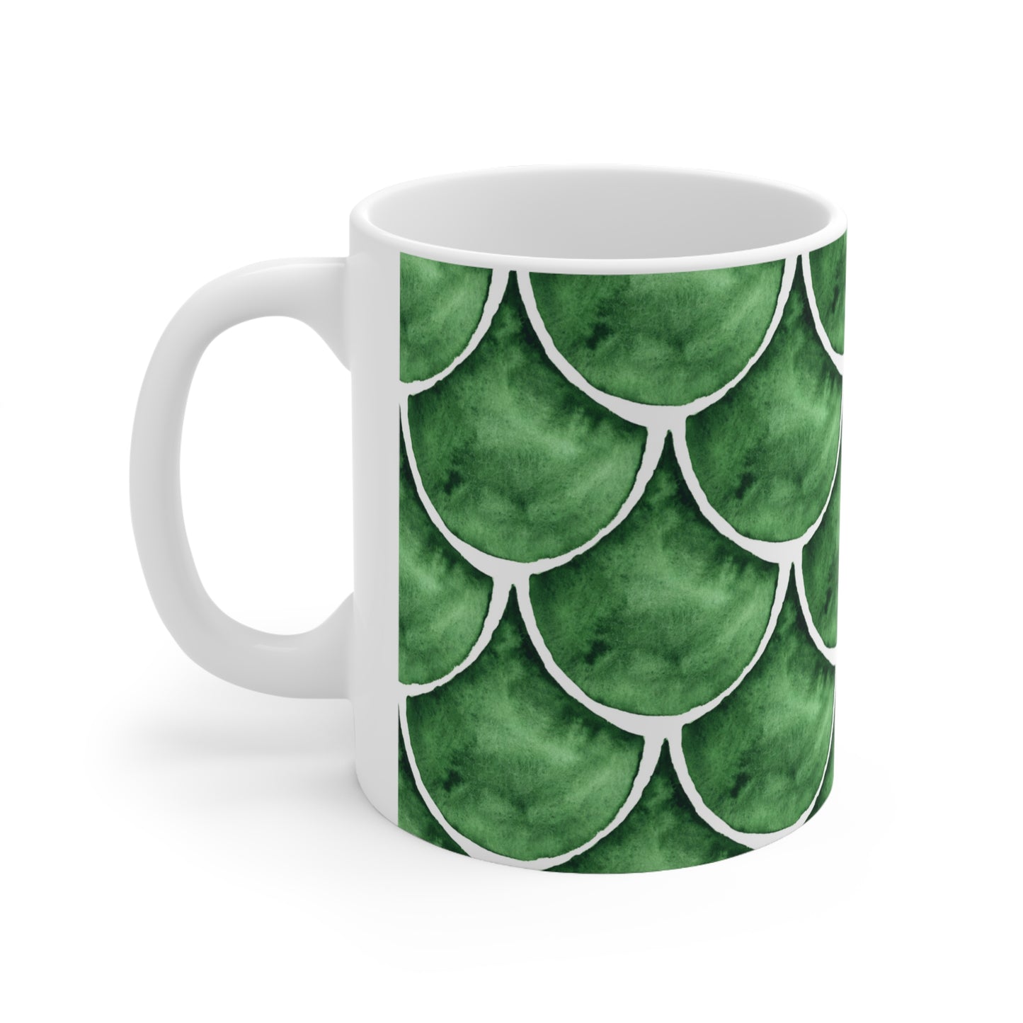 Fan shaped pattern Watercolor Ceramic Mug by ViralDestinations™