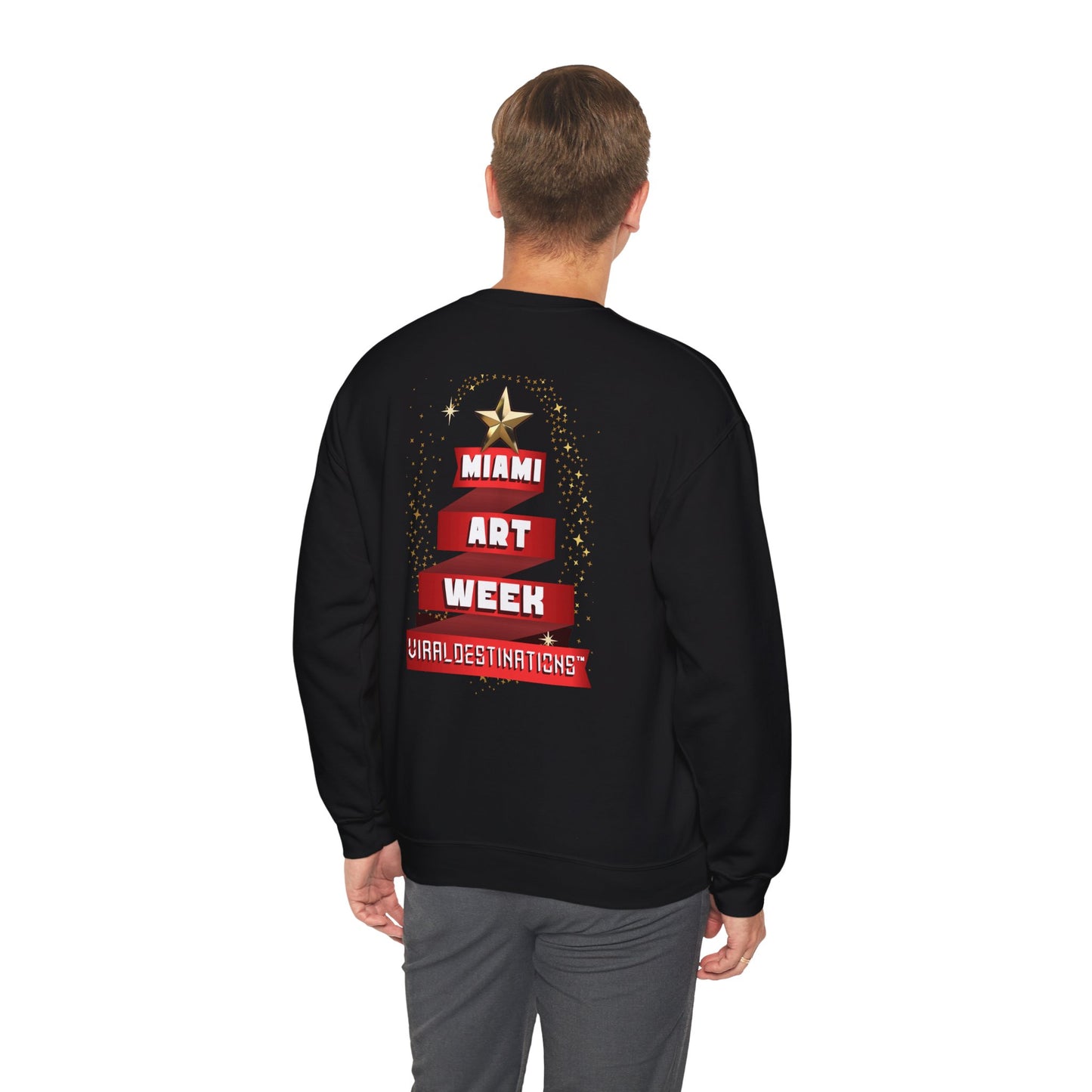 Miami Art Week Top Quality Cotton Unisex Heavy Blend™ Crewneck Holiday Sweatshirt _ Art Exhibitions Magazine