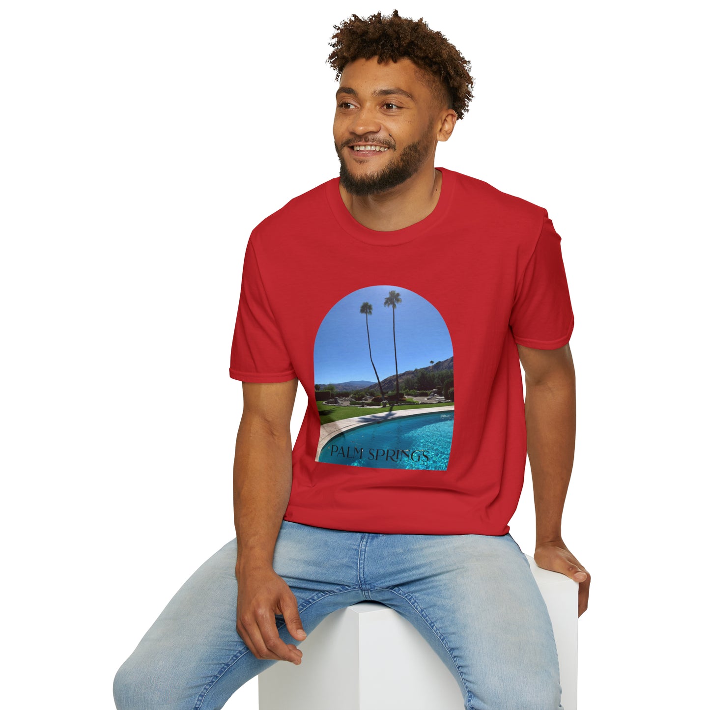 Palm Springs Modernism Lifestyle Unisex Soft T-Shirt by ViralDestinations