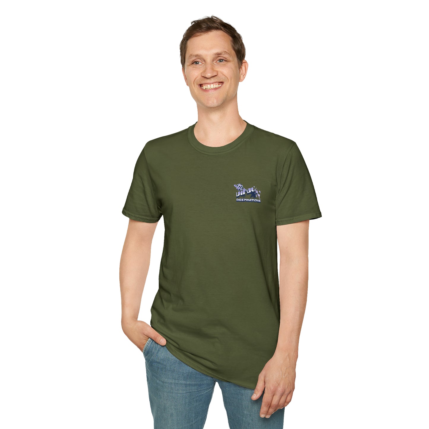 Respect Earth Y2K Style Trending logo back print Unisex Soft T-Shirt by ViralDestinations