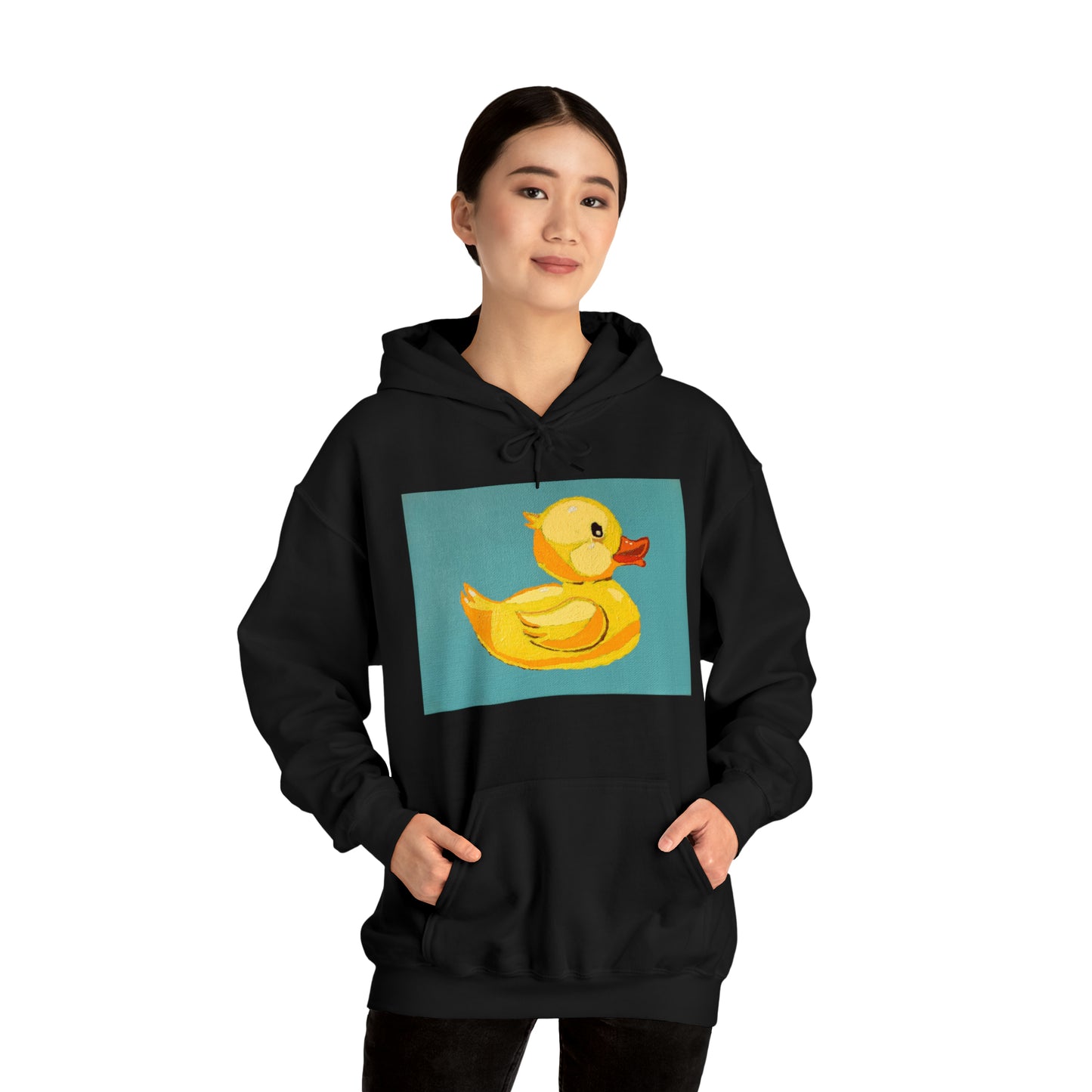 The Pop Duck Premium Lifestyle Hoodie ¬ Pop Art On The Go ¬ matching adult and kids T-shirts