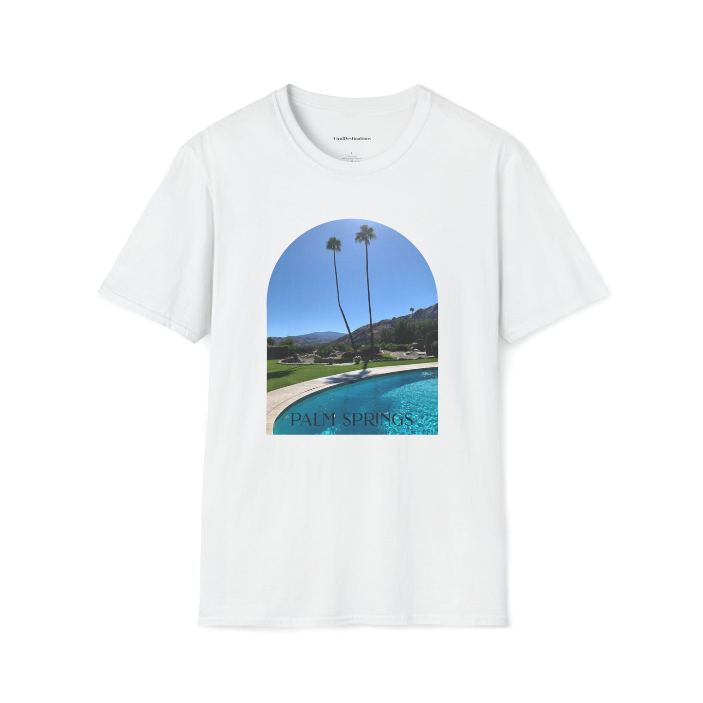 Palm Springs Modernism Lifestyle Unisex Soft T-Shirt by ViralDestinations
