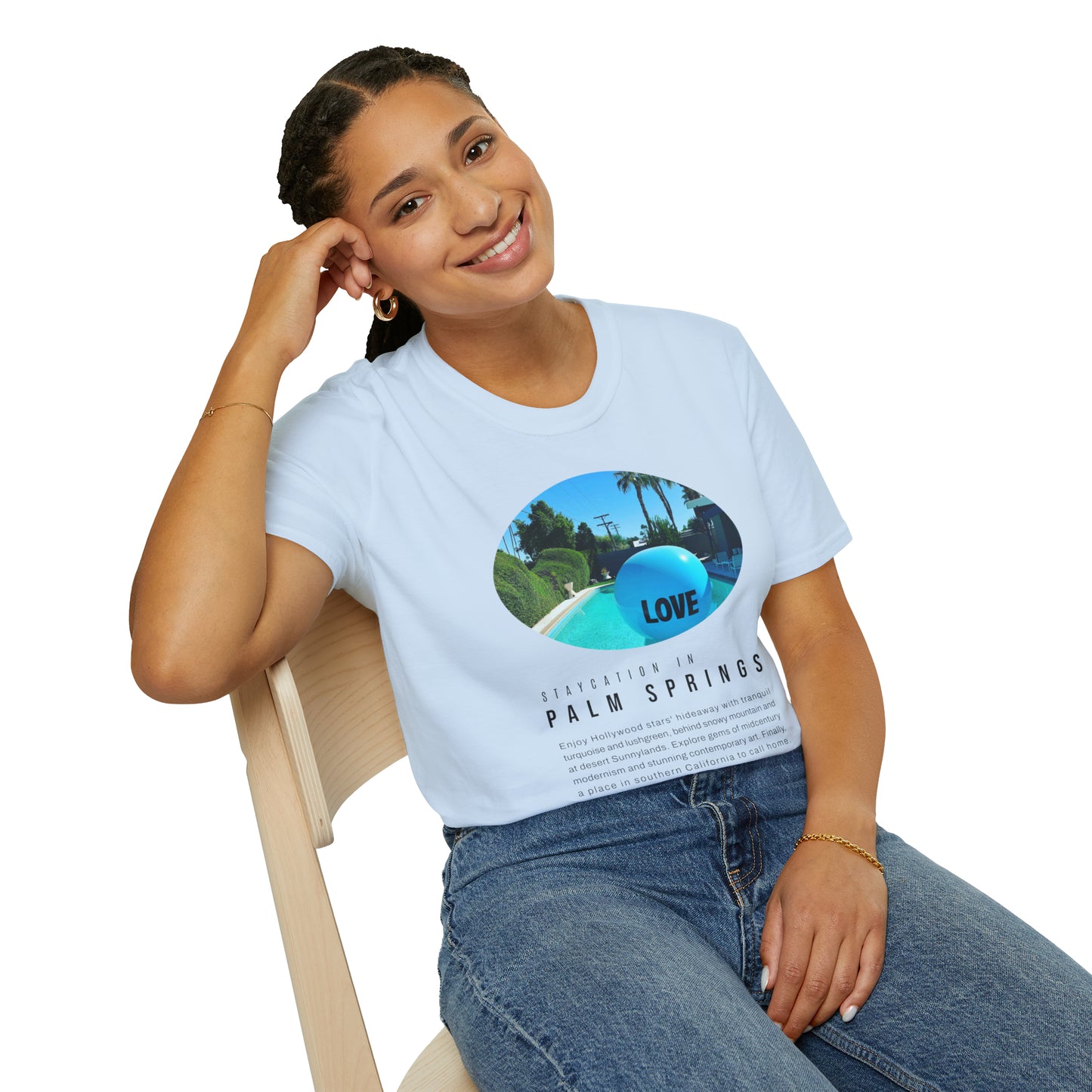 Palm Springs Staycation Lifestyle Unisex Soft T-Shirt by ViralDestinations