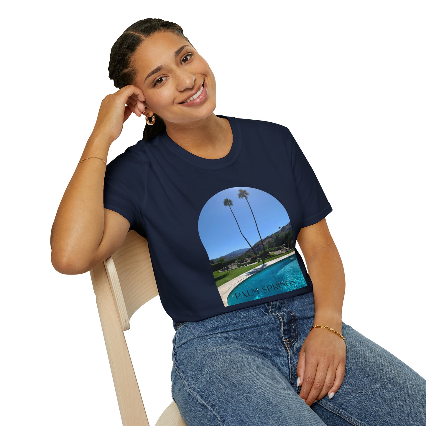 Palm Springs Modernism Lifestyle Unisex Soft T-Shirt by ViralDestinations
