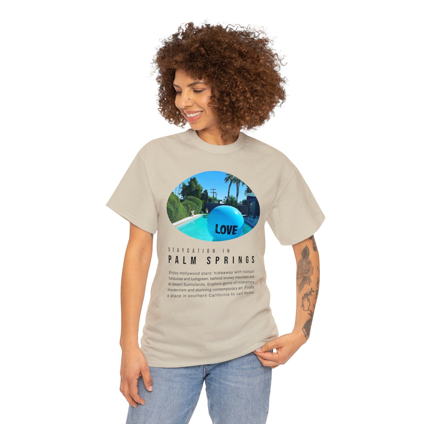 Staycation in Palm Springs Premium Unisex Lifestyle Tee by ViralDestinations