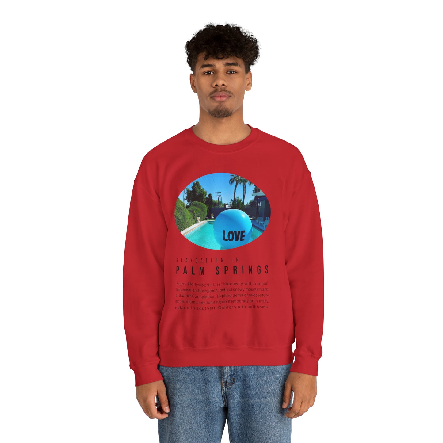 Staycation in Palm Springs Unisex Lifestyle Sweatshirt by ViralDestinations