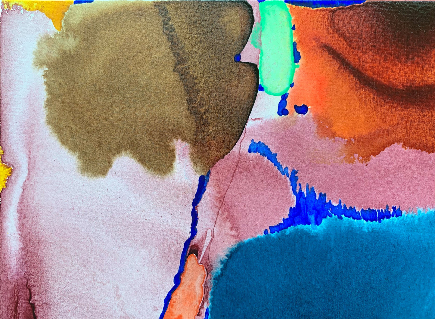 10"*8" Fine Art Print mounted on board in clear bag - vibrant watercolor abstract landscapes