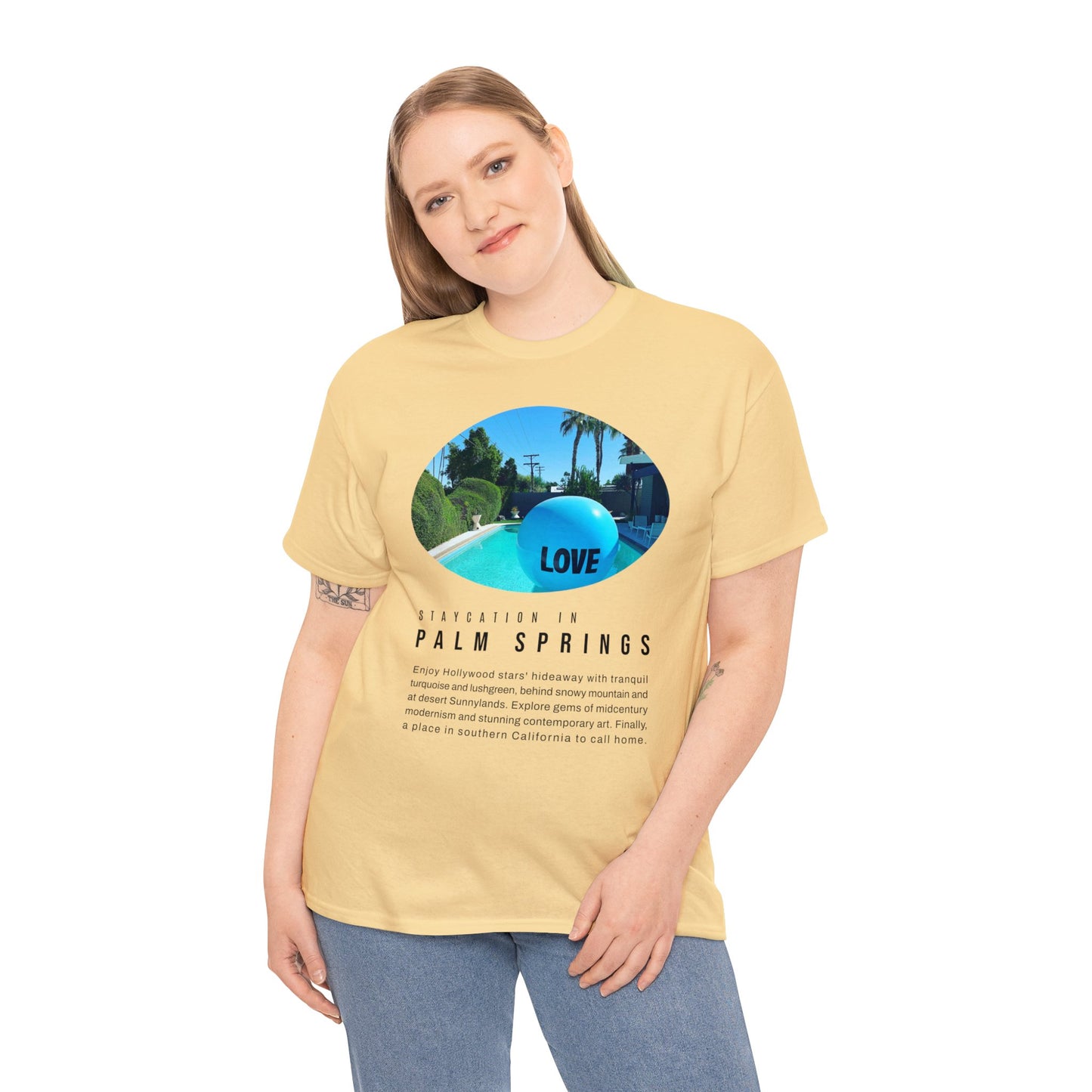 Staycation in Palm Springs Premium Unisex Lifestyle Tee by ViralDestinations