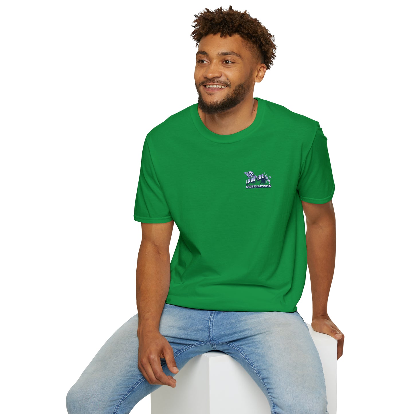 Respect Earth Y2K Style Trending logo back print Unisex Soft T-Shirt by ViralDestinations