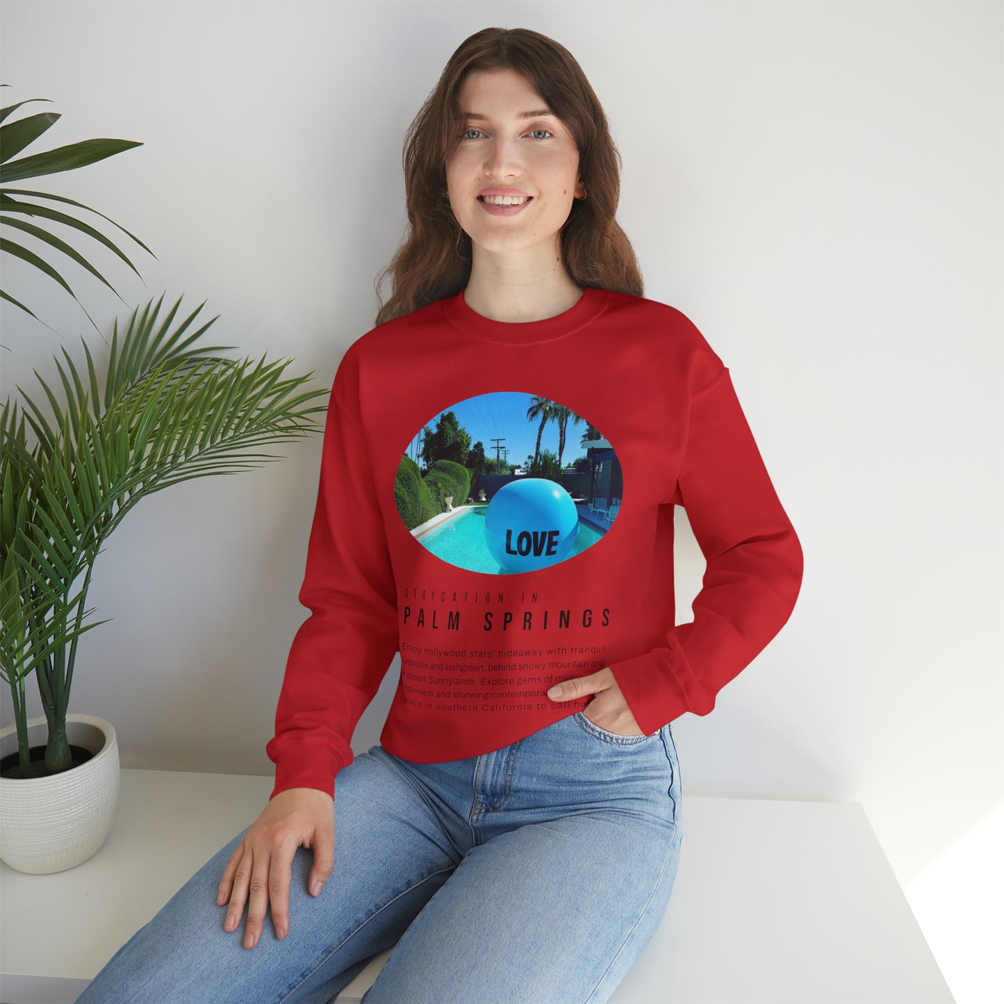 Staycation in Palm Springs Unisex Lifestyle Sweatshirt by ViralDestinations