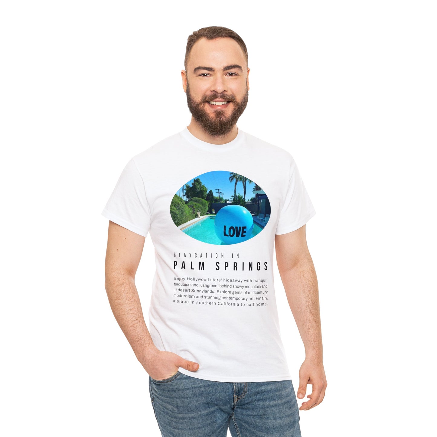 Staycation in Palm Springs Premium Unisex Lifestyle Tee by ViralDestinations