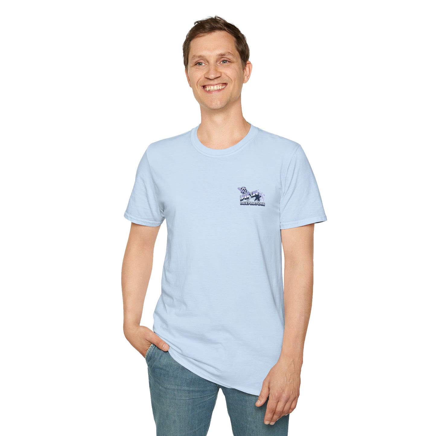 Respect Earth Y2K Style Trending logo back print Unisex Soft T-Shirt by ViralDestinations