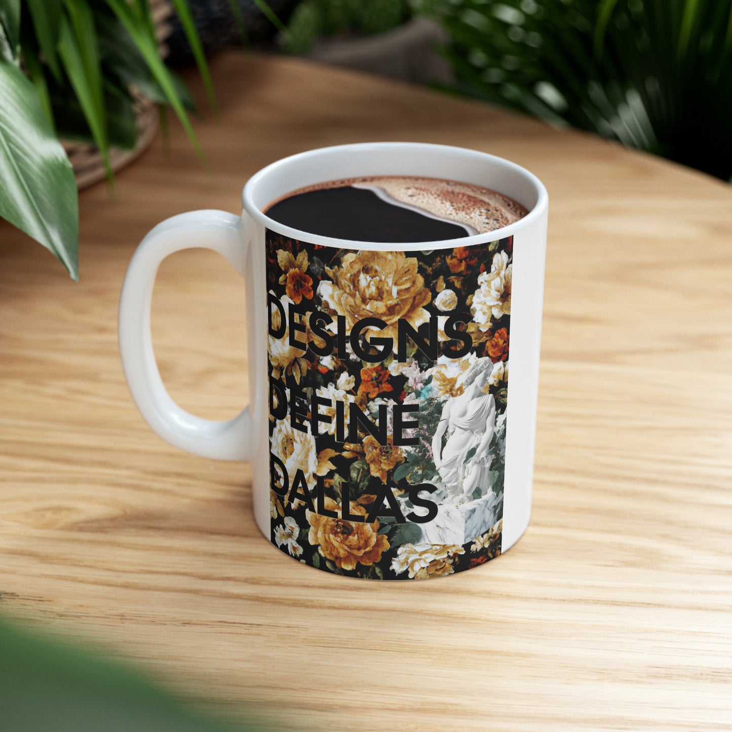 Designs Define Dallas Trending Floral Marble Ceramic Mug by ViralDestinations