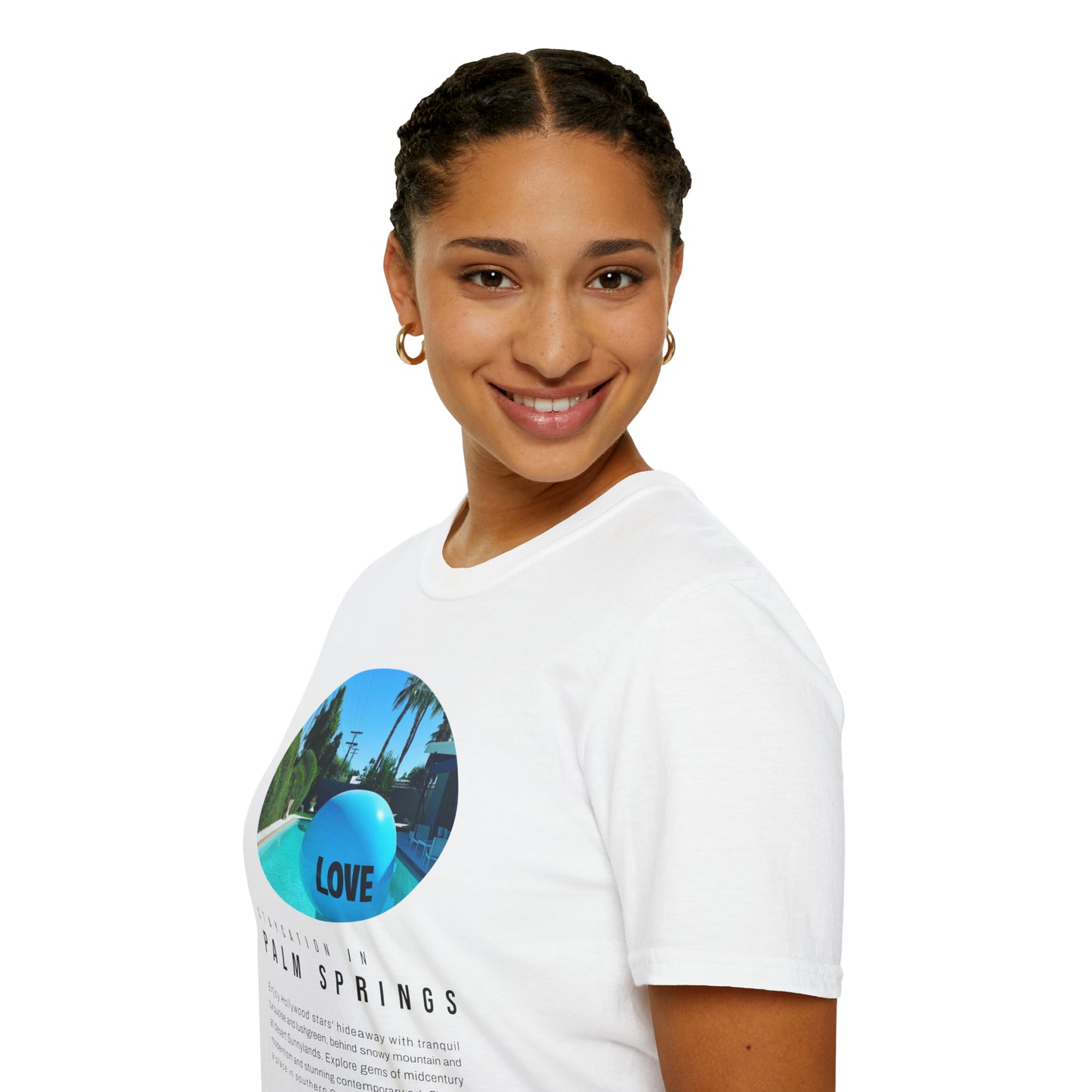 Palm Springs Staycation Lifestyle Unisex Soft T-Shirt by ViralDestinations