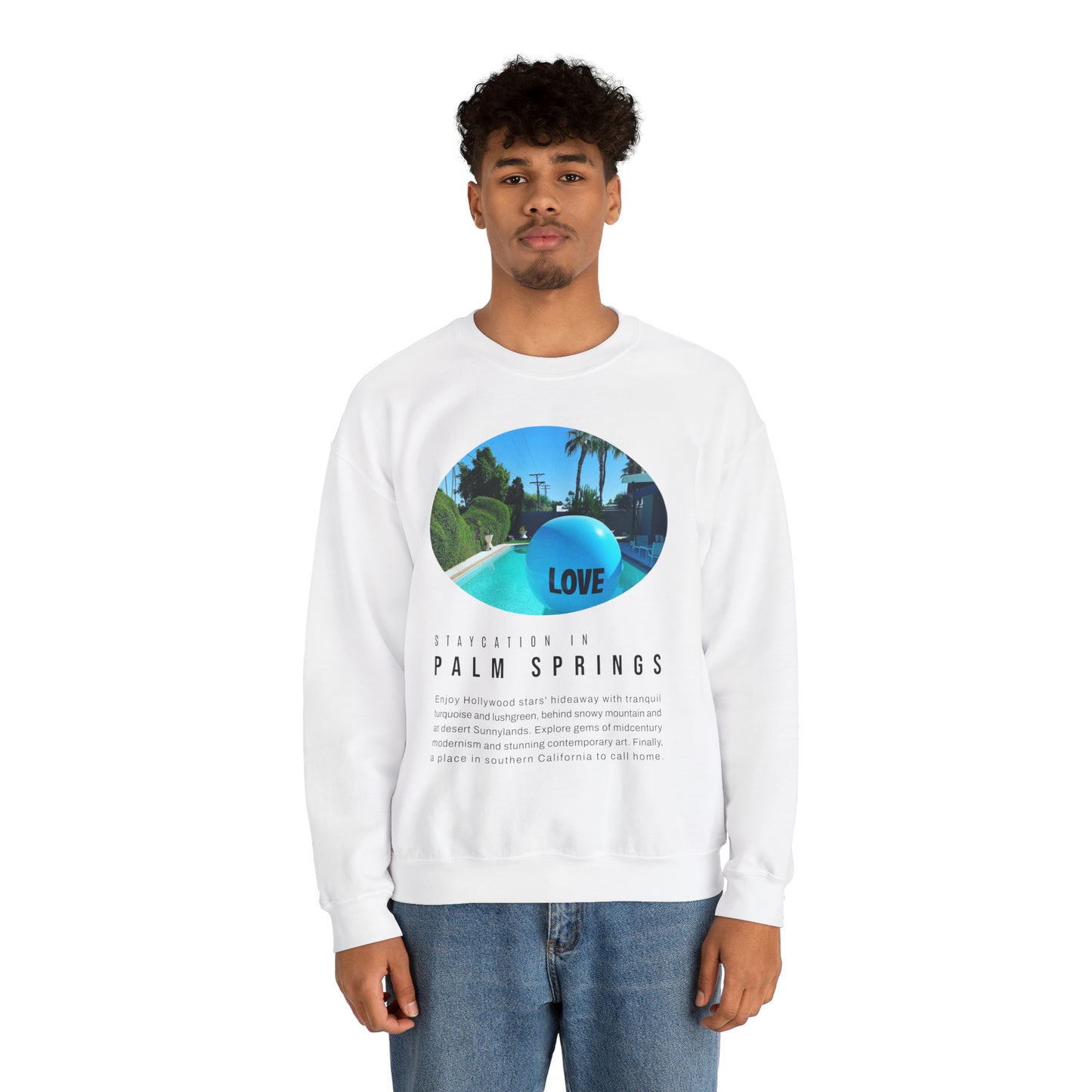 Staycation in Palm Springs Unisex Lifestyle Sweatshirt by ViralDestinations