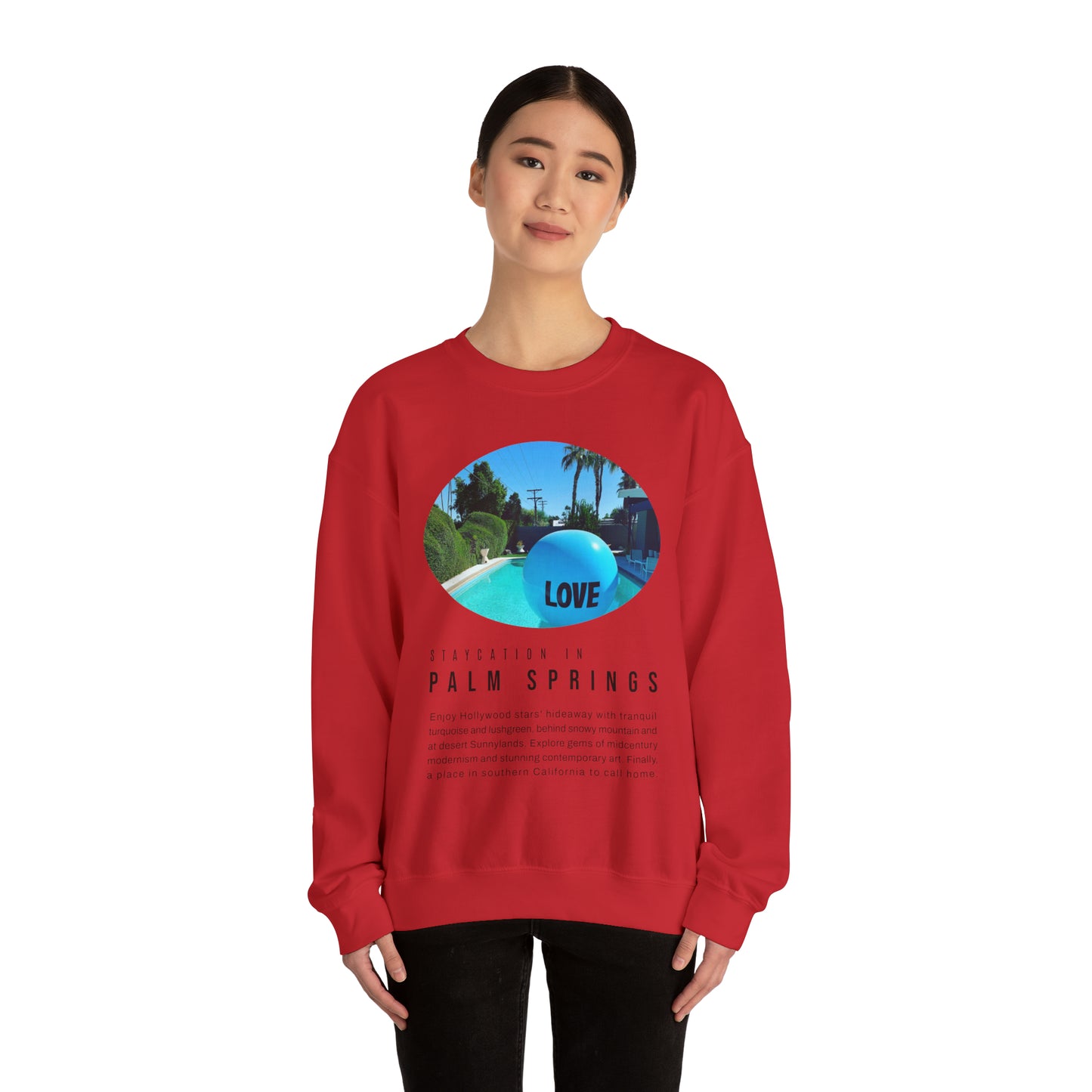 Staycation in Palm Springs Unisex Lifestyle Sweatshirt by ViralDestinations