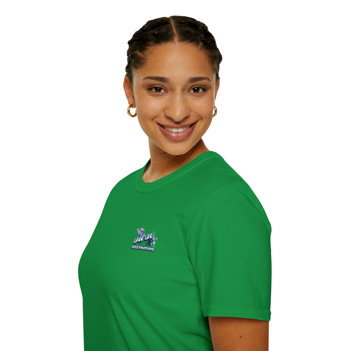 Respect Earth Y2K Style Trending logo back print Unisex Soft T-Shirt by ViralDestinations