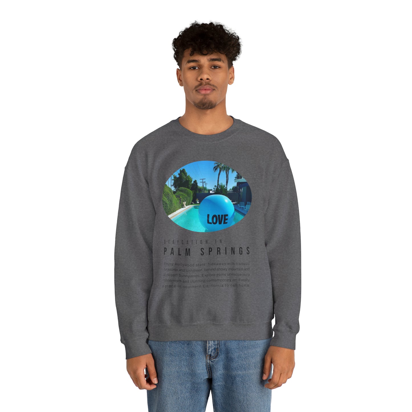 Staycation in Palm Springs Unisex Lifestyle Sweatshirt by ViralDestinations