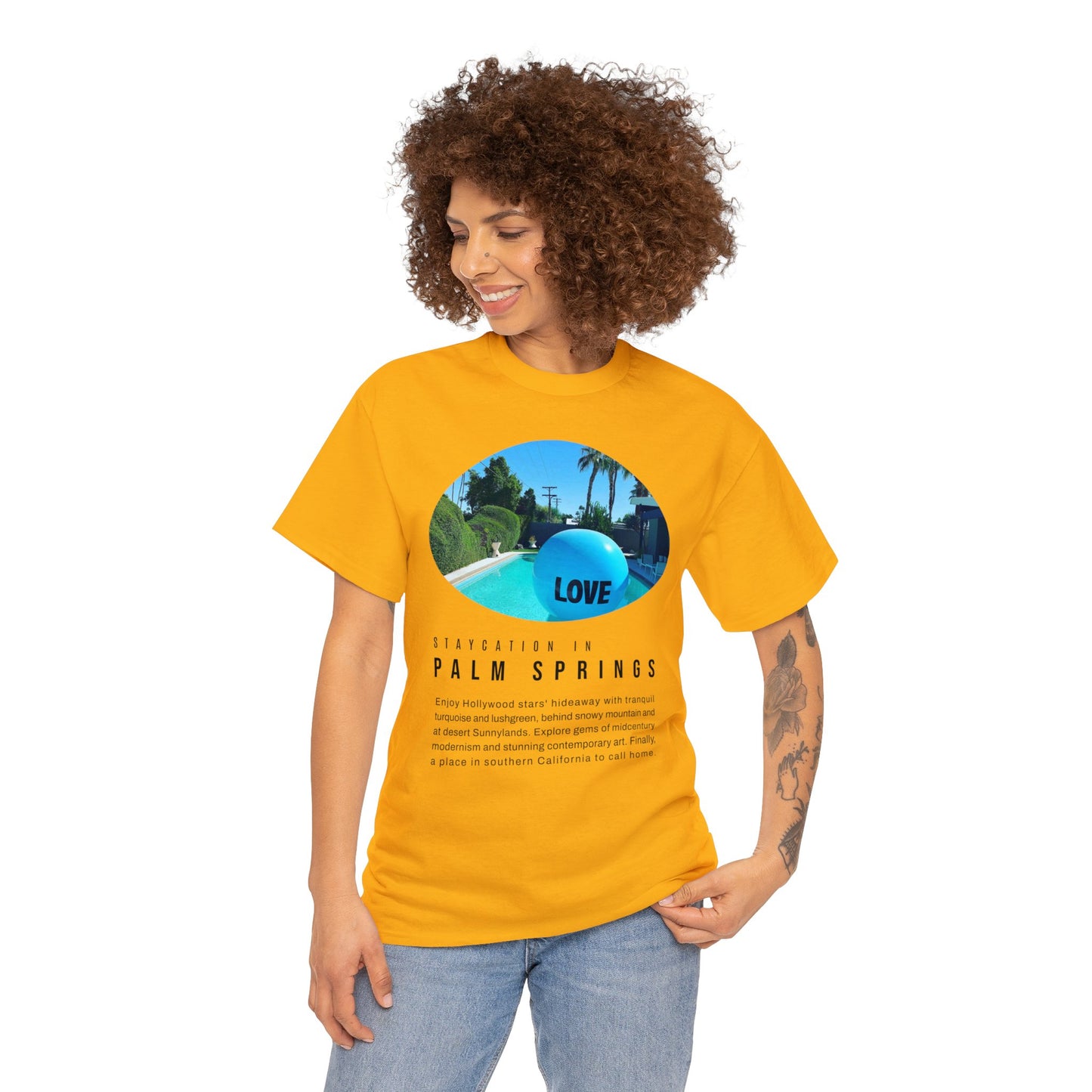 Staycation in Palm Springs Premium Unisex Lifestyle Tee by ViralDestinations
