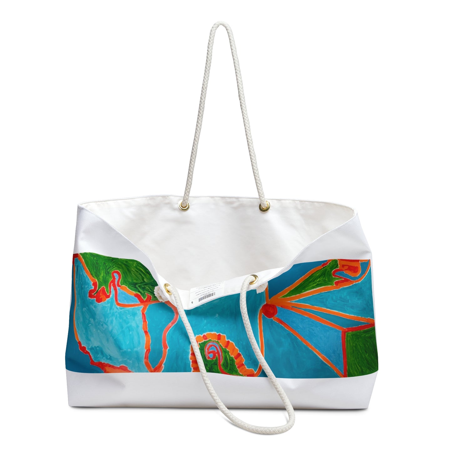 ViralDestinations™ Abstract Alien Landscapes Colorful Oil Painting Artwork Ocean Vibe Weekender Bag - Perfect for Travel & Beach Days