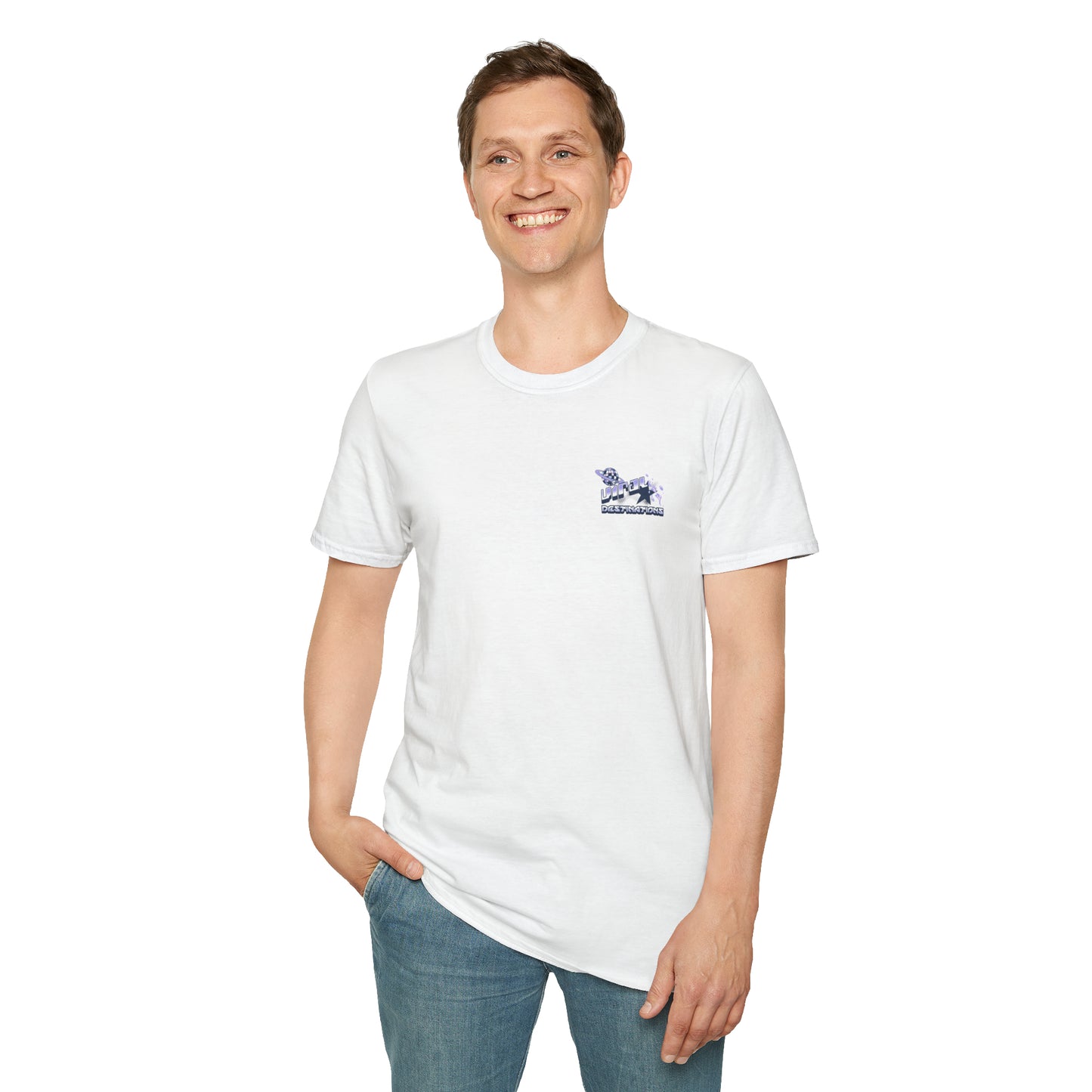 Respect Earth Y2K Style Trending logo back print Unisex Soft T-Shirt by ViralDestinations