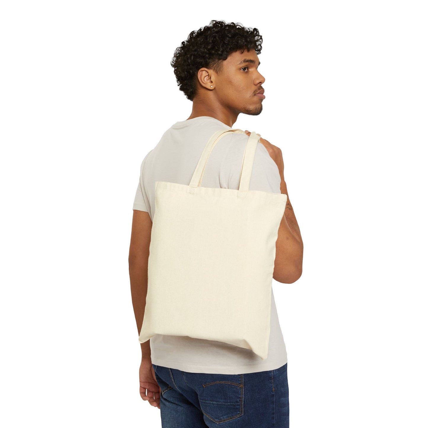 ViralDestination Respect Earth Cotton Canvas Tote Bag - Eco-Friendly Shopping Bag for Nature Lovers (red)