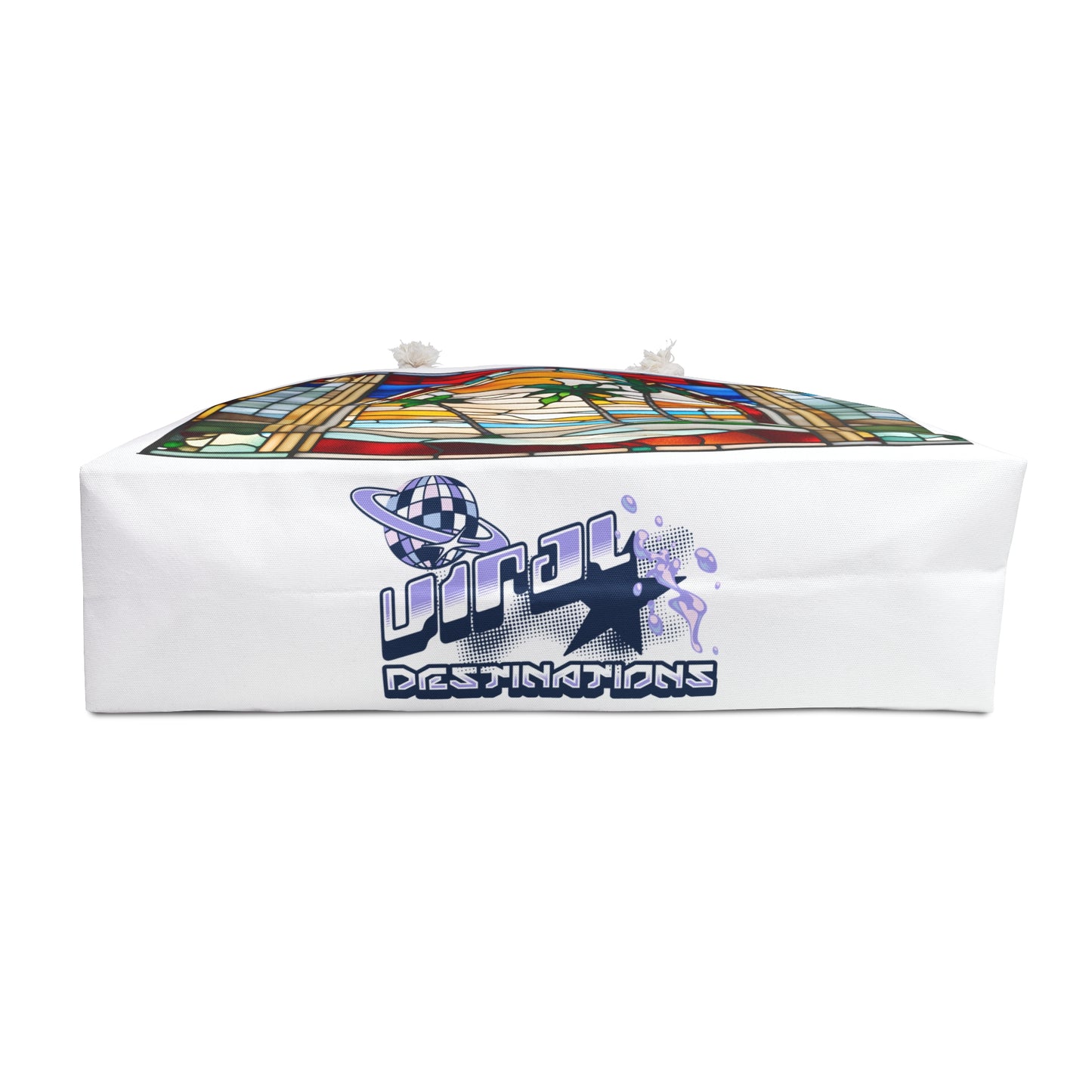 ViralDestinations™ Tropical Tiffany Style Stained Glass Weekender Bag – Perfect for Travel and Beach Escapes