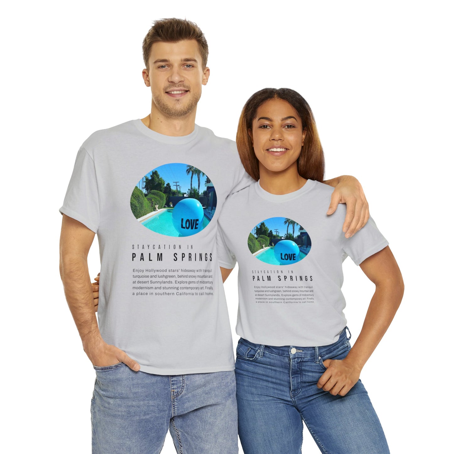 Staycation in Palm Springs Premium Unisex Lifestyle Tee by ViralDestinations