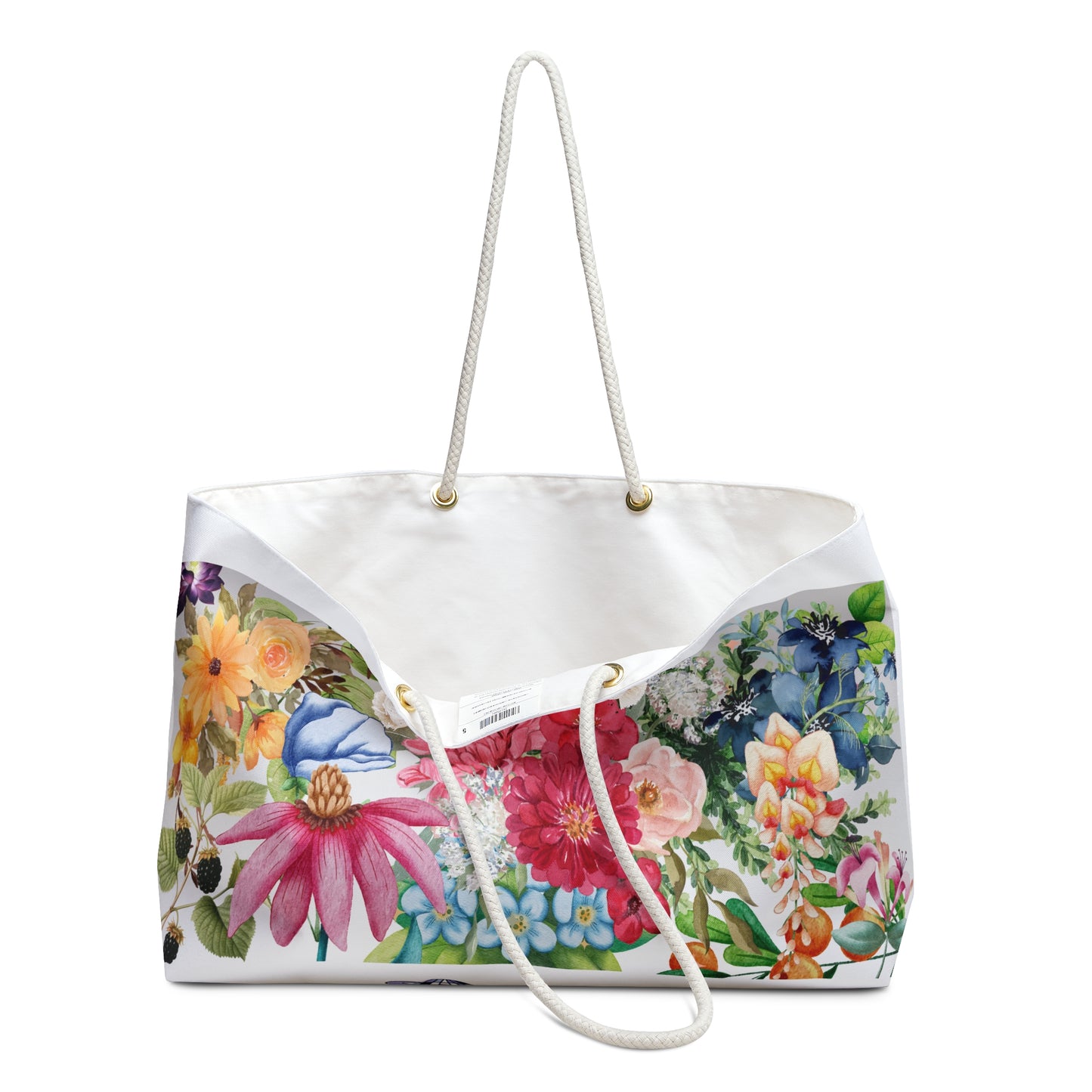 ViralDestinations™ Floral Spring Weekender Bag | Perfect for Travel and Beach Days - Botanical Aesthetics