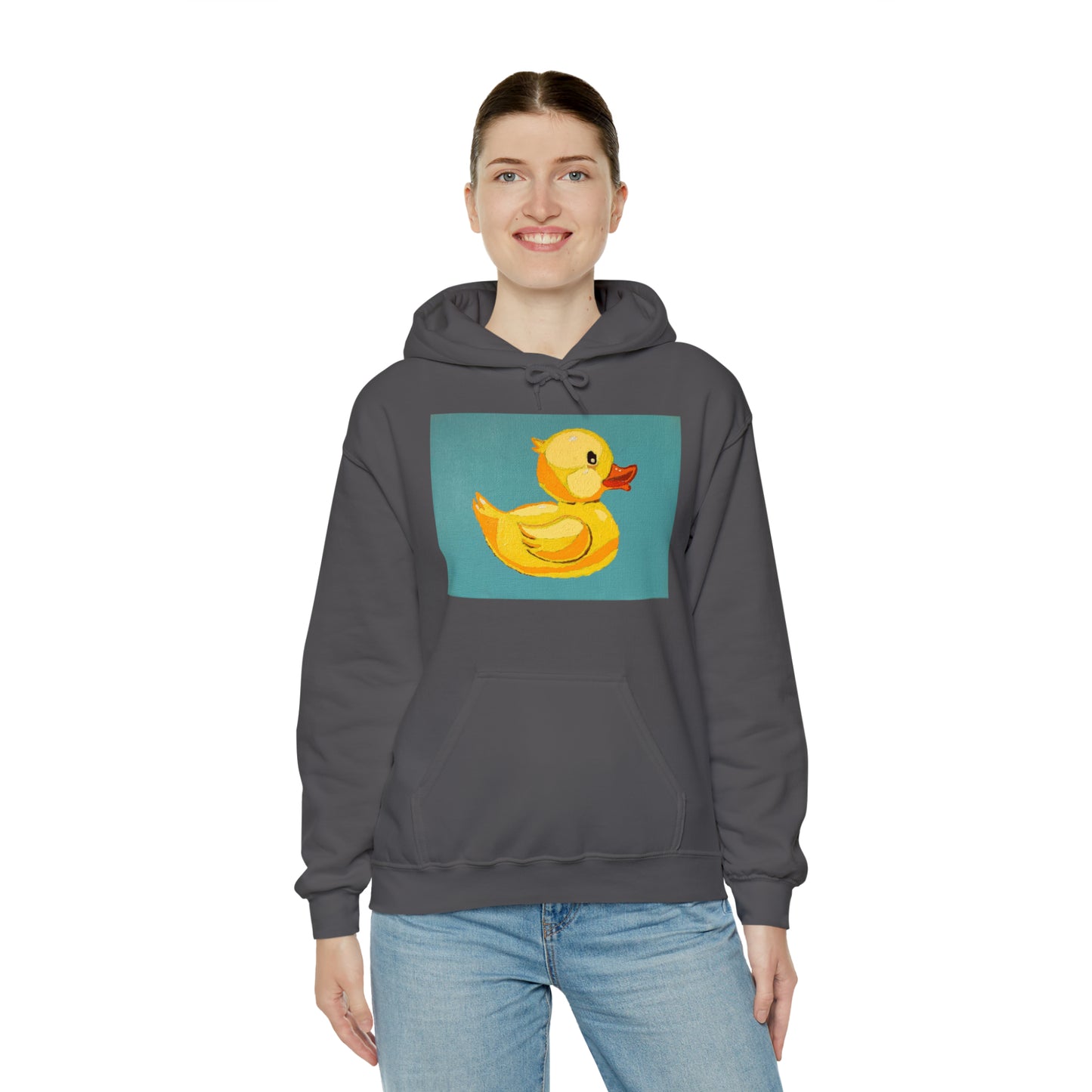 The Pop Duck Premium Lifestyle Hoodie ¬ Pop Art On The Go ¬ matching adult and kids T-shirts