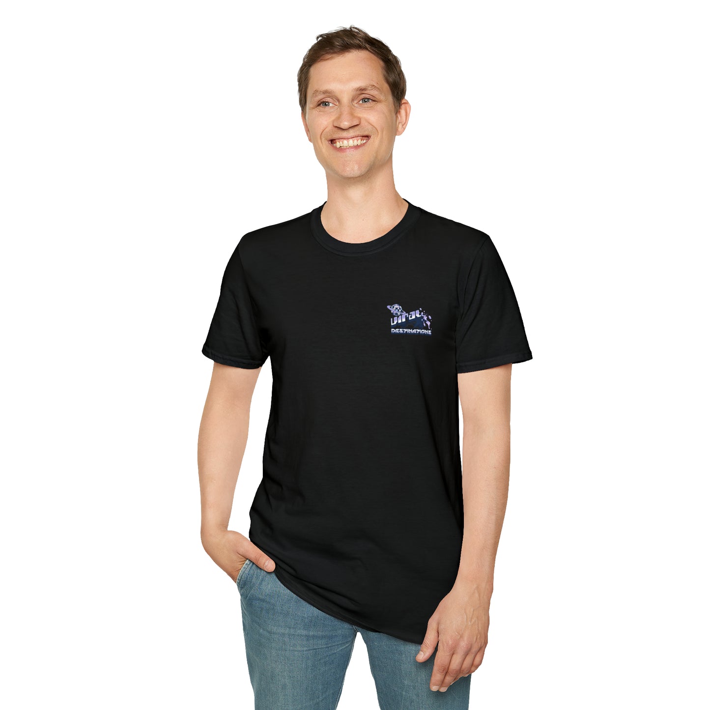 Respect Earth Y2K Style Trending logo back print Unisex Soft T-Shirt by ViralDestinations