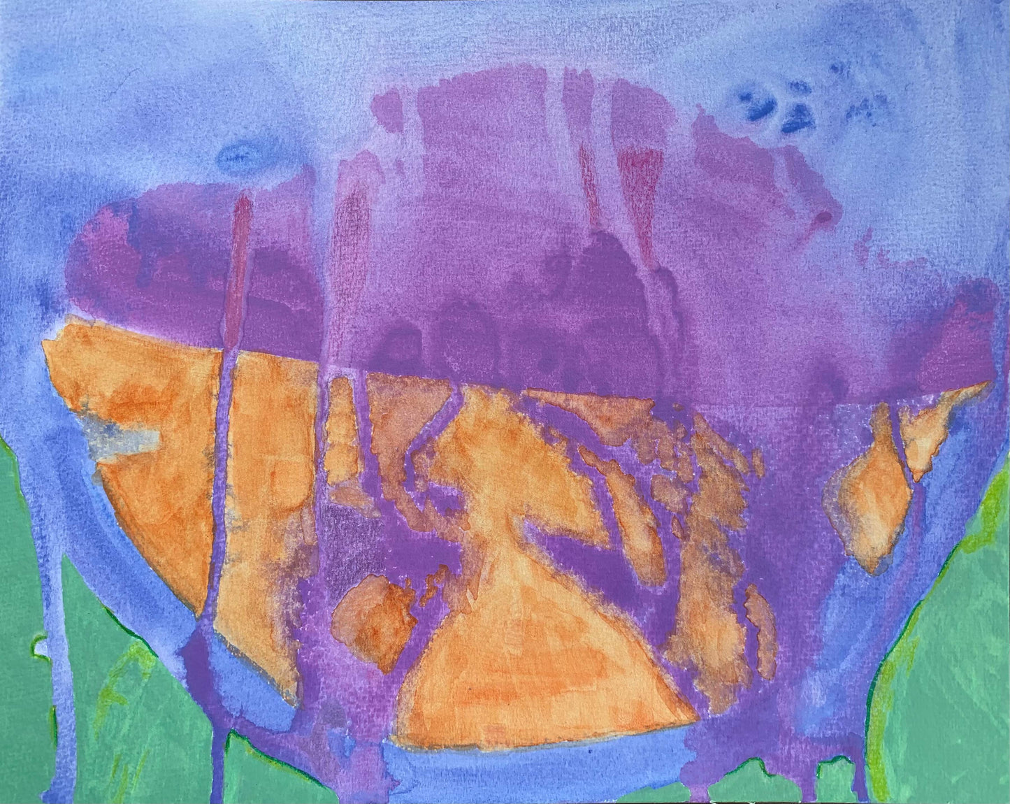 10"*8" Fine Art Print mounted on board in clear bag - vibrant watercolor abstract landscapes