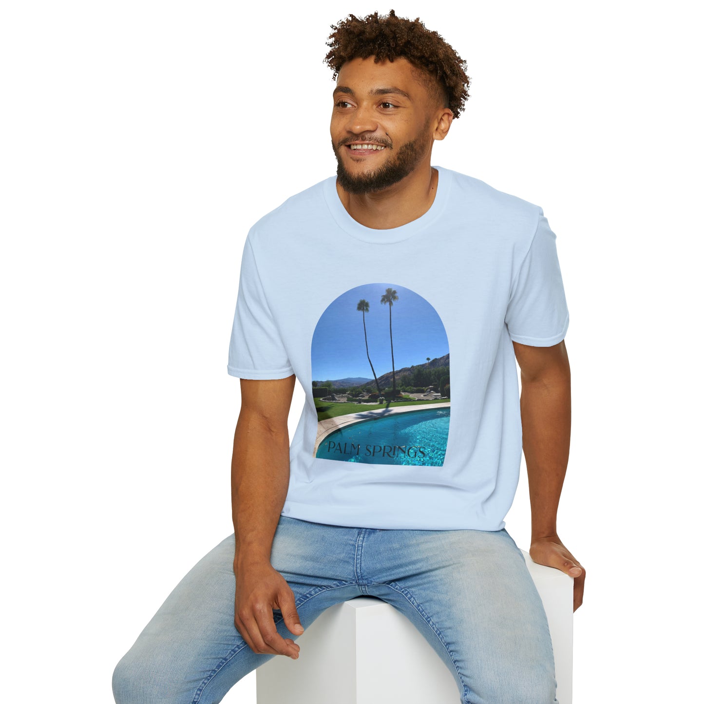 Palm Springs Modernism Lifestyle Unisex Soft T-Shirt by ViralDestinations