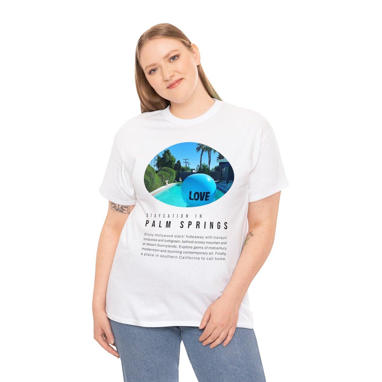 Staycation in Palm Springs Premium Unisex Lifestyle Tee by ViralDestinations