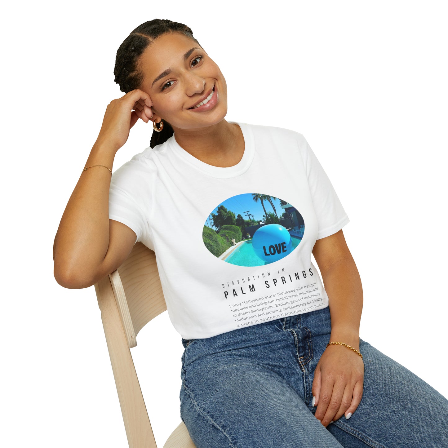 Palm Springs Staycation Lifestyle Unisex Soft T-Shirt by ViralDestinations