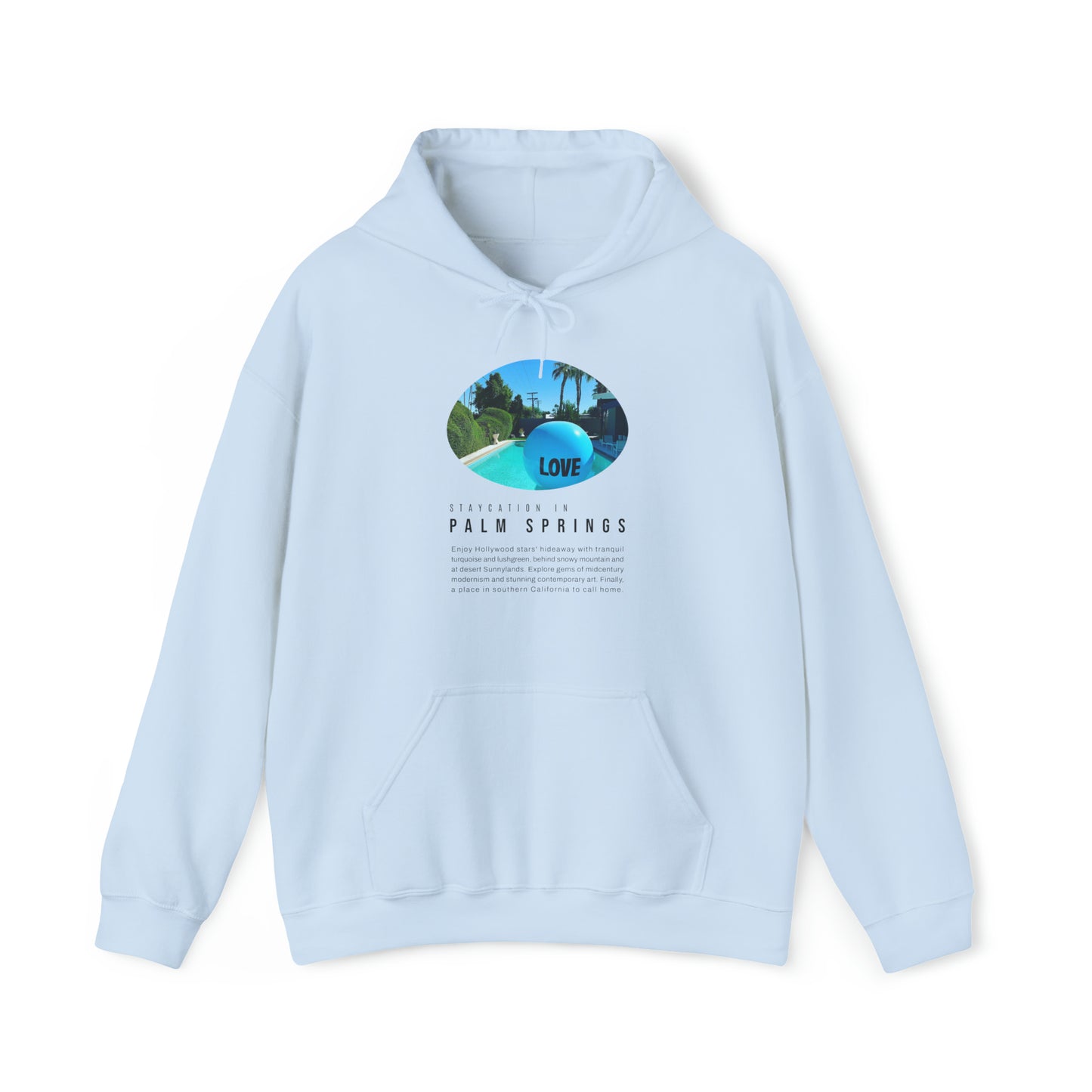Staycation in Palm Springs Premium Unisex Lifestyle Hoodie by ViralDestinations