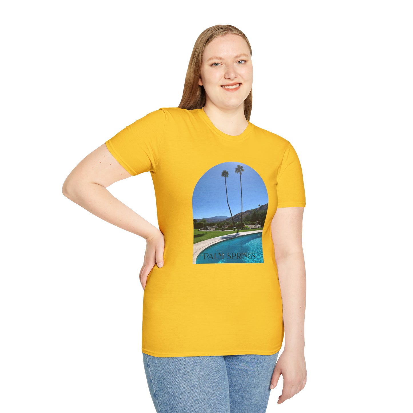 Palm Springs Modernism Lifestyle Unisex Soft T-Shirt by ViralDestinations