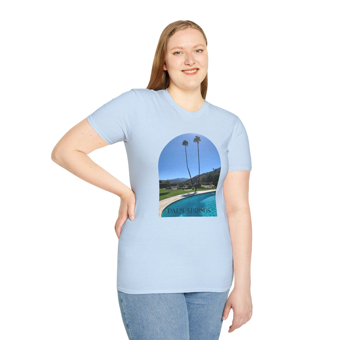 Palm Springs Modernism Lifestyle Unisex Soft T-Shirt by ViralDestinations