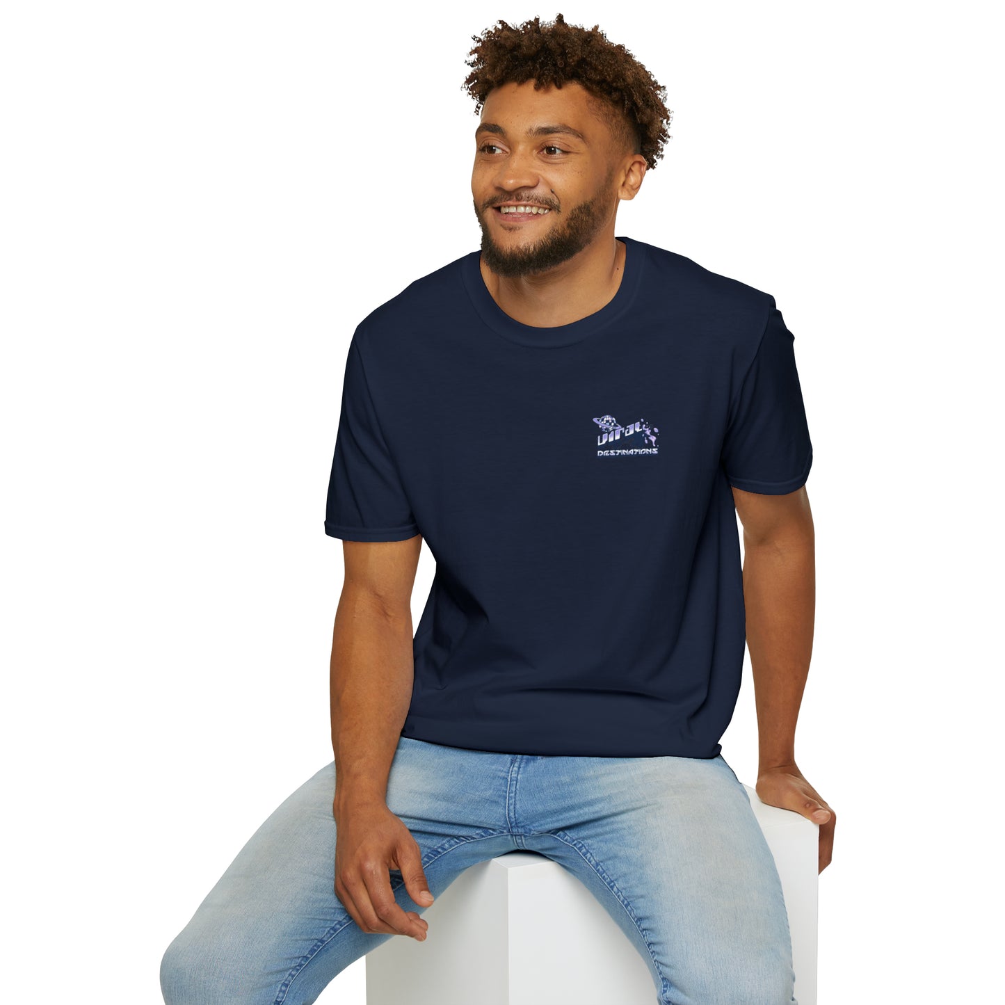 Miami Art Week Streetwear Style logo back print Unisex Soft T-Shirt by ViralDestinations