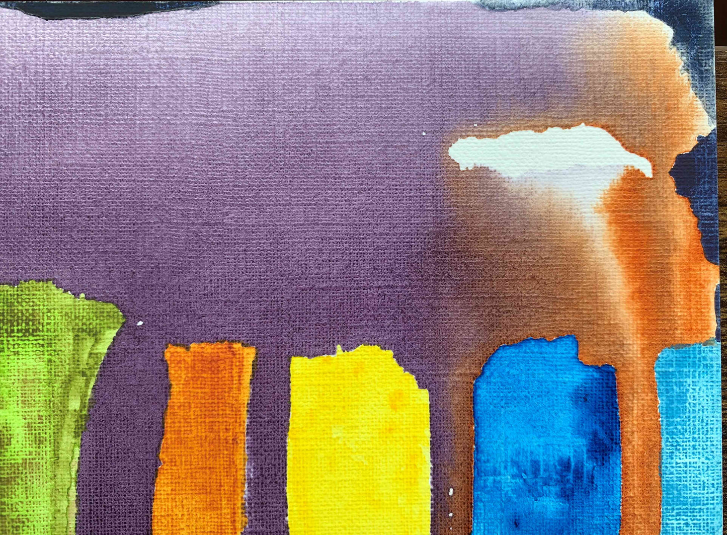 10"*8" Fine Art Print mounted on board in clear bag - vibrant watercolor abstract landscapes