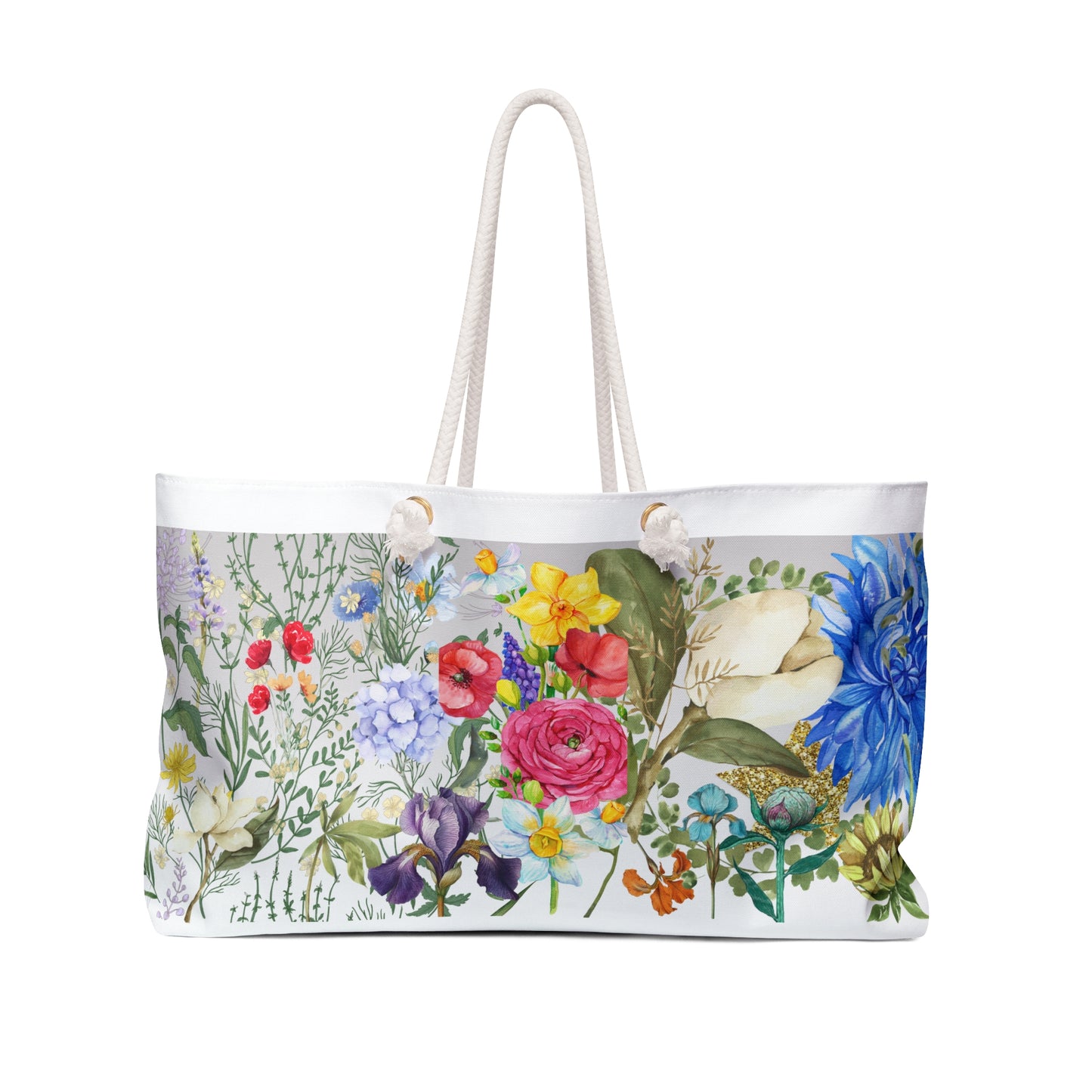 ViralDestinations™ Floral Weekender Bag | Perfect for Travel and Beach Days - Botanical Aesthetics