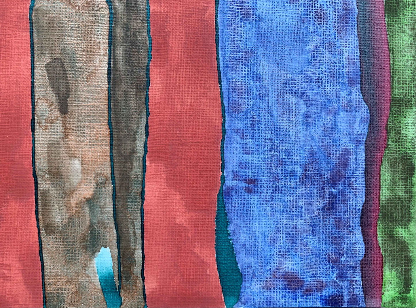 10"*8" Fine Art Print mounted on board in clear bag - vibrant watercolor abstract landscapes