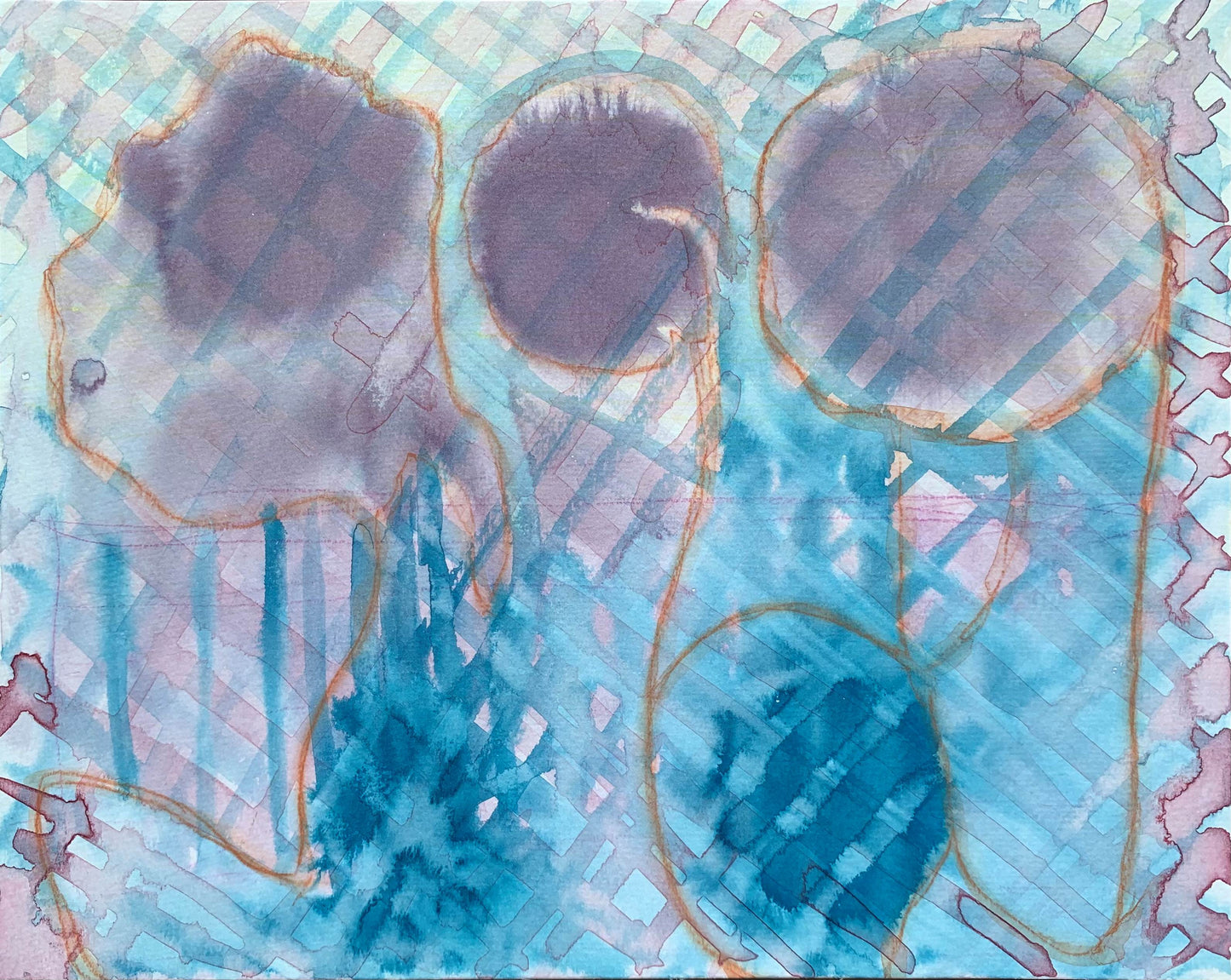 10"*8" Fine Art Print mounted on board in clear bag - vibrant watercolor abstract landscapes