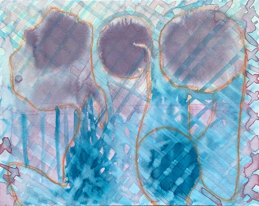 10"*8" Fine Art Print mounted on board in clear bag - vibrant watercolor abstract landscapes