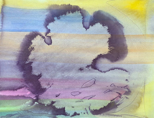 10"*8" Fine Art Print mounted on board in clear bag - vibrant watercolor abstract landscapes