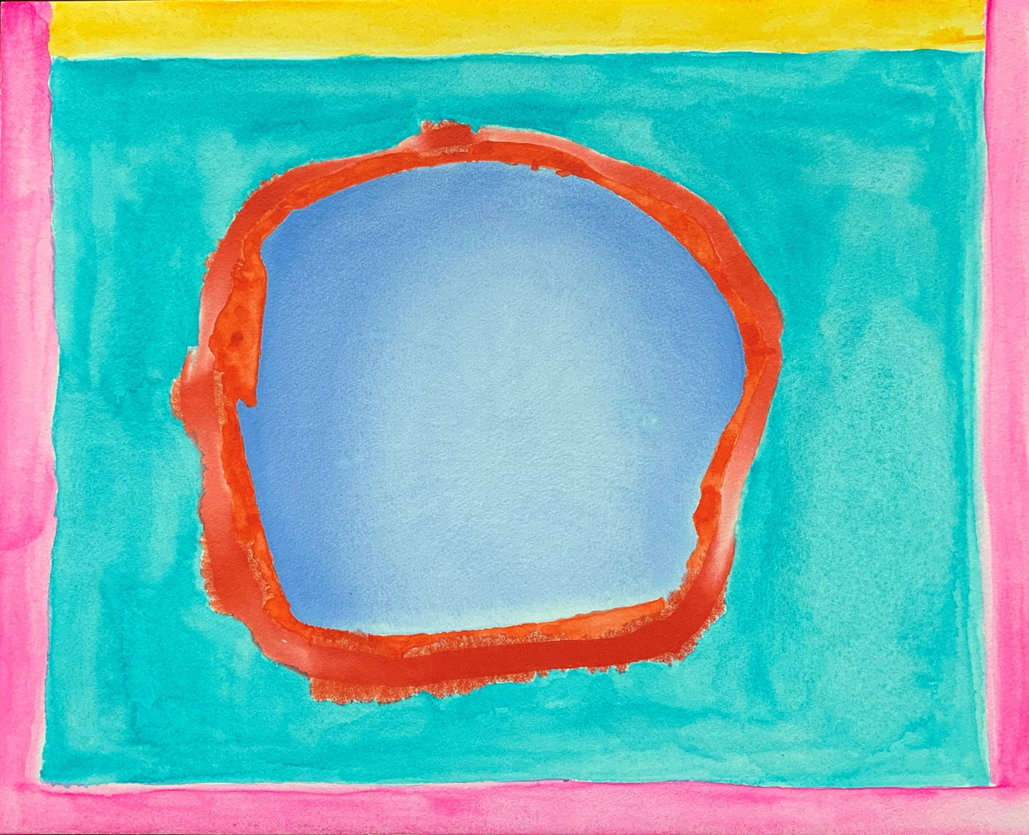 10"*8" Fine Art Print mounted on board in clear bag - vibrant watercolor abstract landscapes
