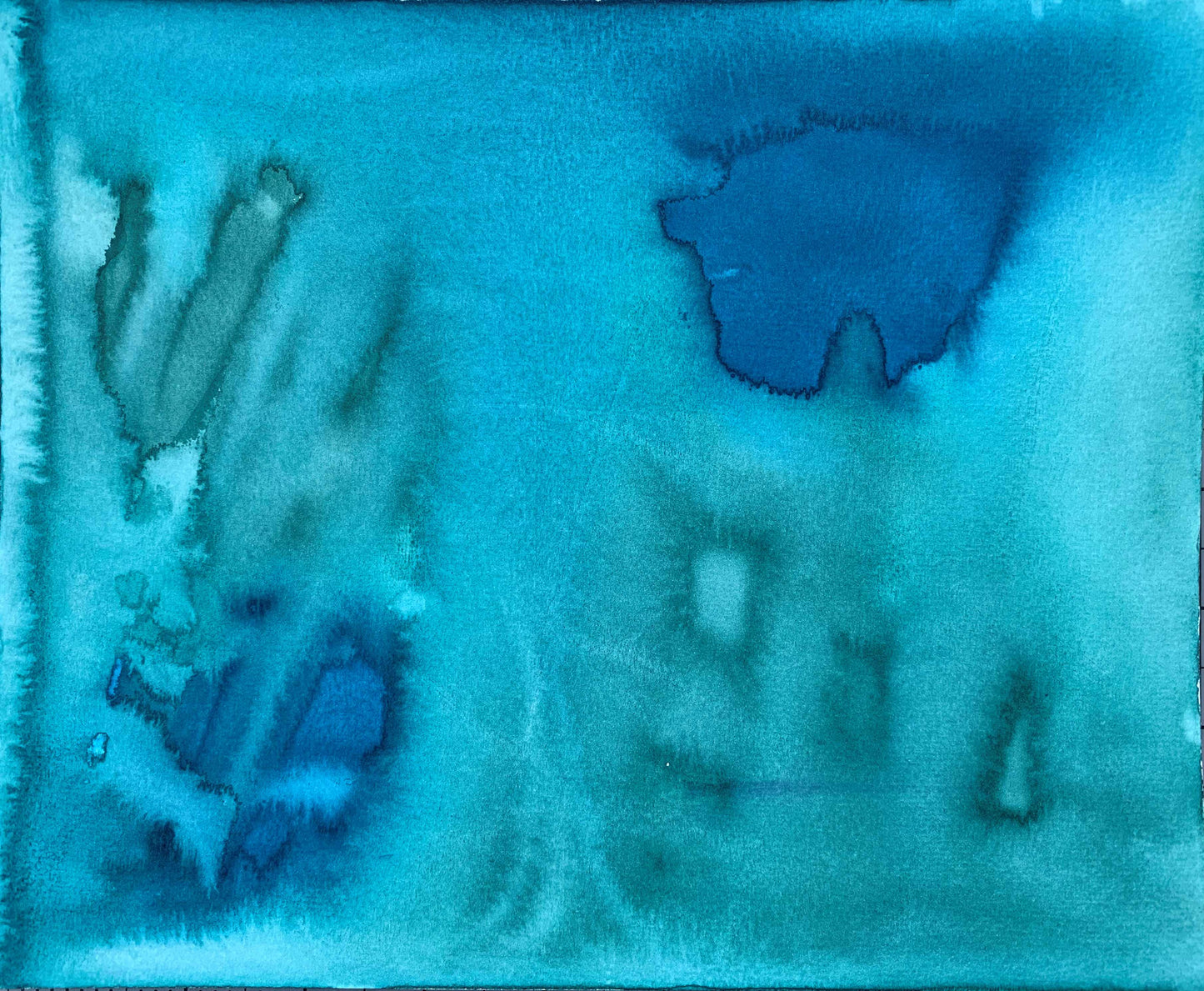 10"*8" Fine Art Print mounted on board in clear bag - vibrant watercolor abstract landscapes