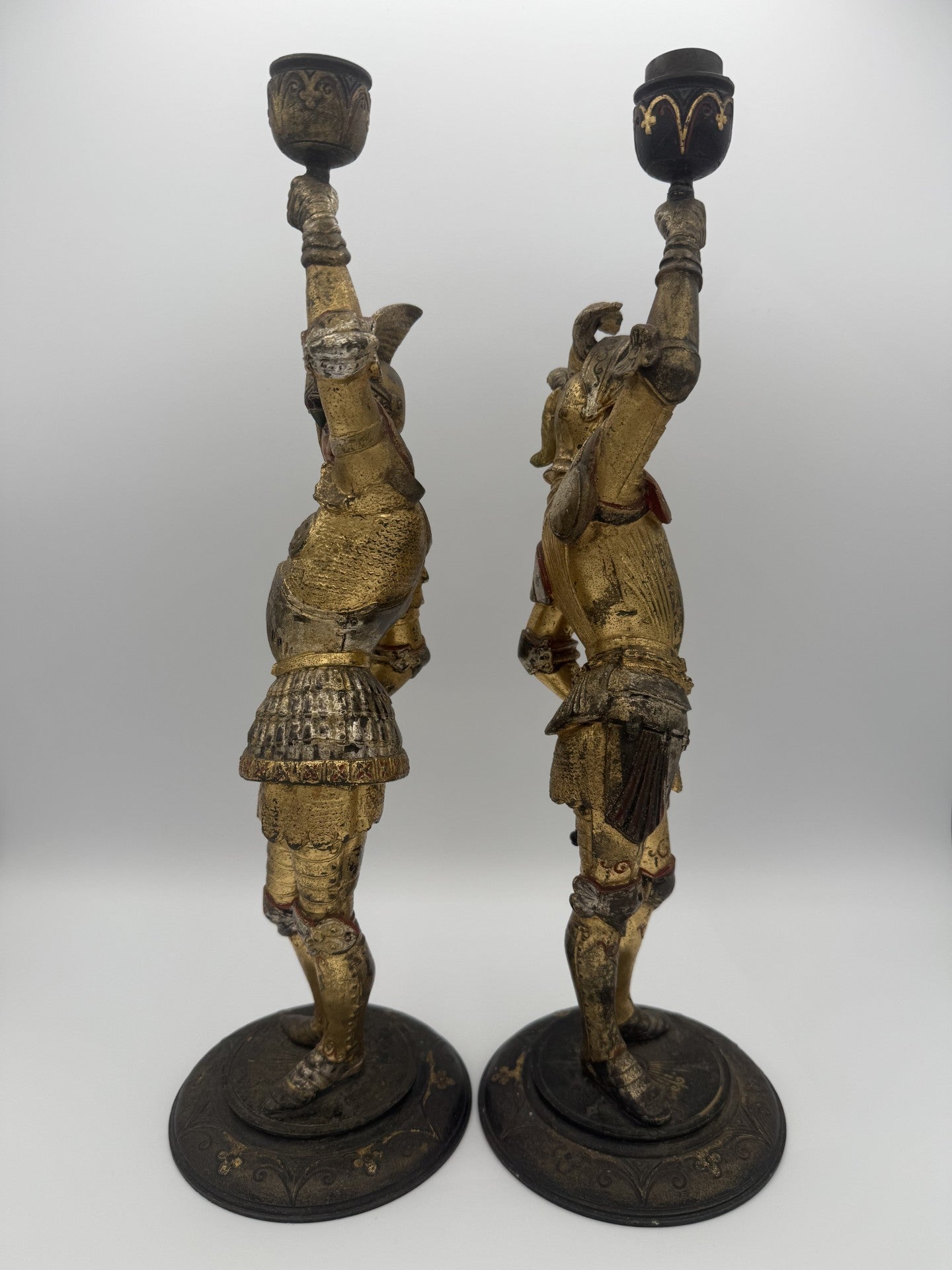 Pair of 1800s European Candlesticks - Unique