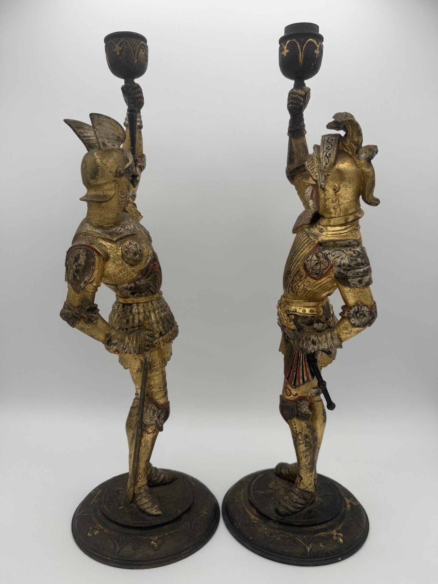 Pair of 1800s European Candlesticks - Unique