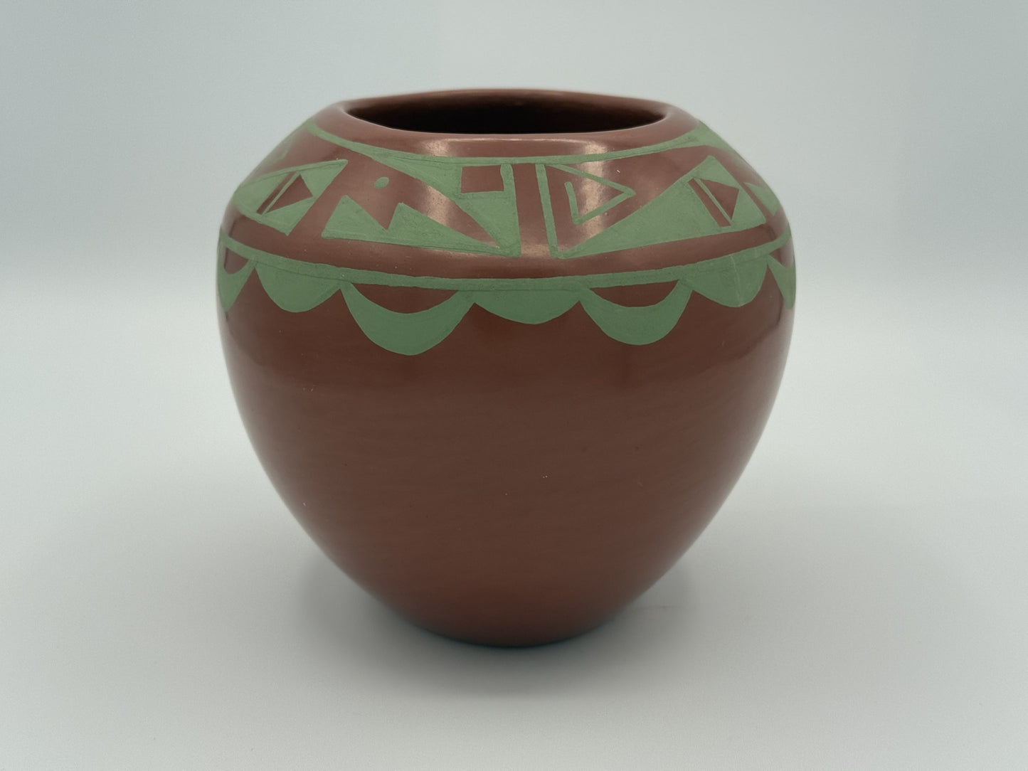 Handmade Native American San Ildefonso Pottery by Martha Appleleaf - Unique